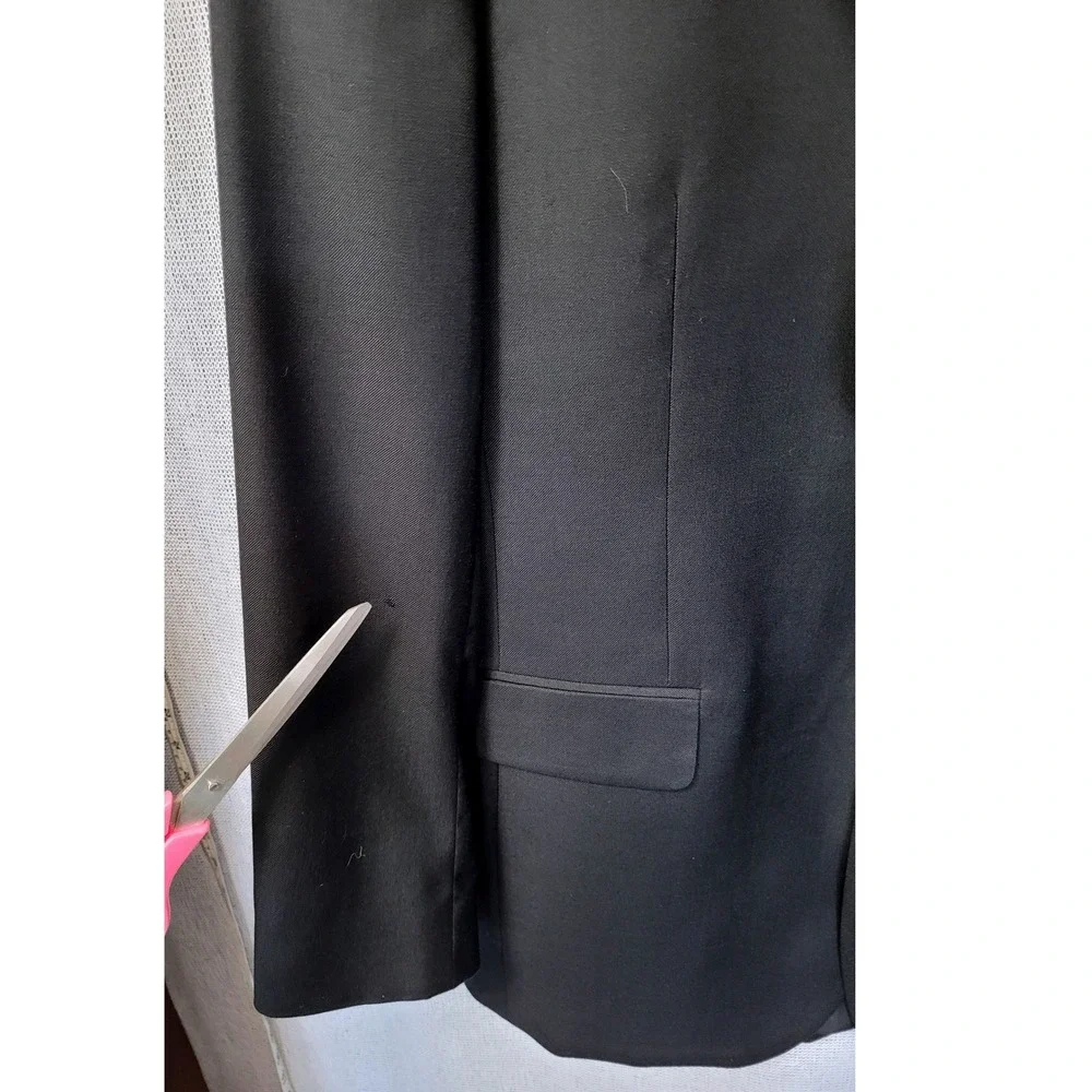 Jos. A. Bank Blazer Mens 42 Traditional Fit Black Gold Crest Buttons Preppy
